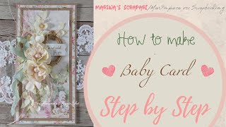 Vintage baby card tutorial|Marina Manioti screenshot 2