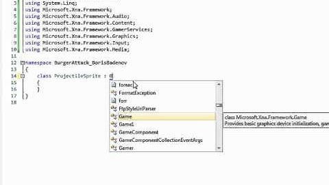 XNA 4 Course I Ch 13 03 Inheritance