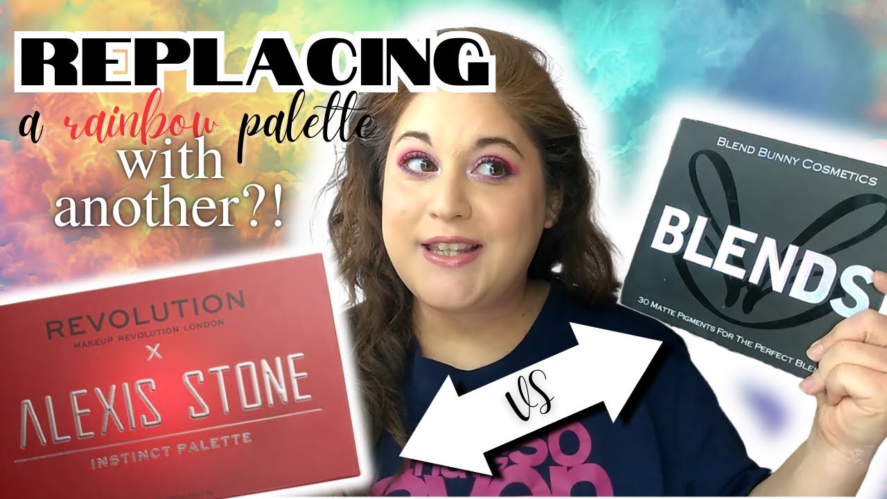 Why I chose to REPLACE my rainbow palette! (V-Day Look) | Revolution vs Blend Bunny 🌈