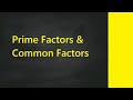 Prime Factors &amp; Common Factors | CBSE | ICSE | Mid-School Math | Factors of a number #meenaformath