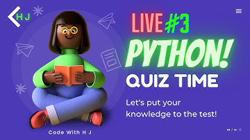 PYTHON QUIZ TIME #3 | QnA |  Live Stream 🔴 | Code With HJ