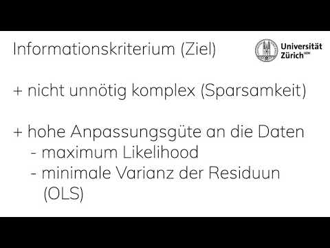 Informationskriterium - BIC, AIC und AICc