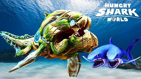 Hungry Shark World : New Skin Golem Shark Unlock!!! | Gameplay Walkthrough #38