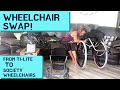 Wheelchair Swap - From a standard TiLite ZRA to my custom Society Wheelchairs ride!