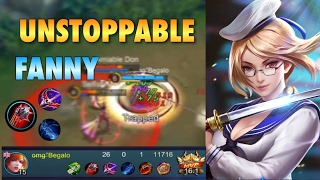 ... fanny is one of the hardest hero in game. with enough practice she
can be super stron...