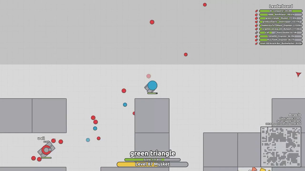 Arras.io Legionary Crasher vs Kronos (old footage) 