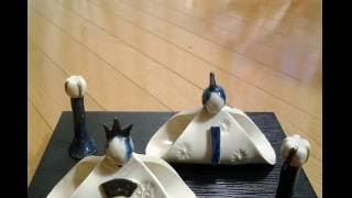 Yokko San 陶芸記事 お雛様つくり ノーマン趣味キラキラ