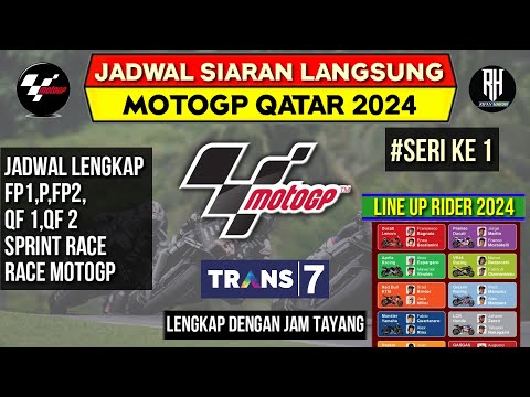 Jadwal Motogp Qatar 2024 | Gp Qatar 2024 Seri Ke 1 | Jadwal Motogp 2024 | Live Trans 7