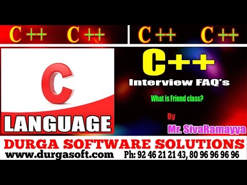 C++ tutorial || Inter view Faq's|| What is Friend class?