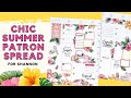 PLAN WITH ME | CHIC SUMMER PATRON SPREAD FOR SHANNON | THE HAPPY PLANNER