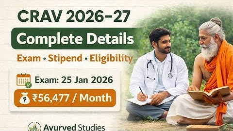 CRAV Course 2026–27 Complete Details | Eligibility, Exam Date, Stipend & Admission Process