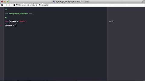 18. Assignment Operator | Swift Course on Udemy