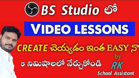How to create video class with OBS studio in telugu