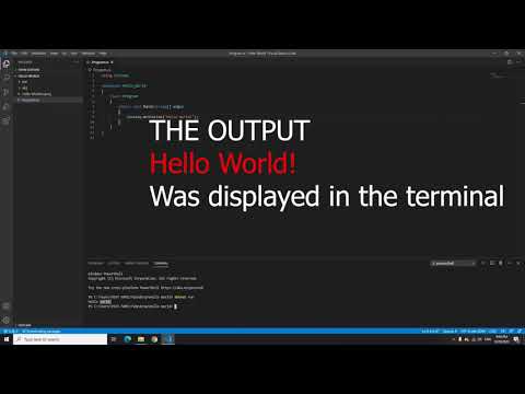 OOP Visual Studio Code C# Pass Task 1 Part 1 Hello World