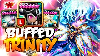 картинка: Удар чистого урона с Дороти, Элудией и Тринити — Summoners War
