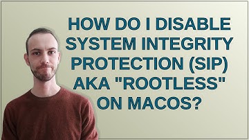 Apple: How do I disable System Integrity Protection (SIP) AKA "rootless" on macOS?