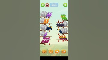bird sort color puzzle level - 83 #shortsfeed #shortvideo #youtubeshorts #viral #trending