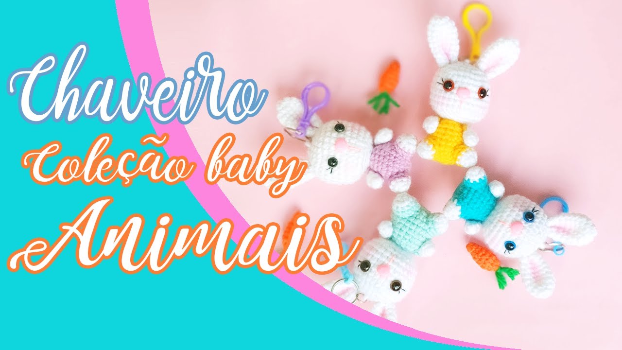 chaveiro: coleção baby animais (coelho)