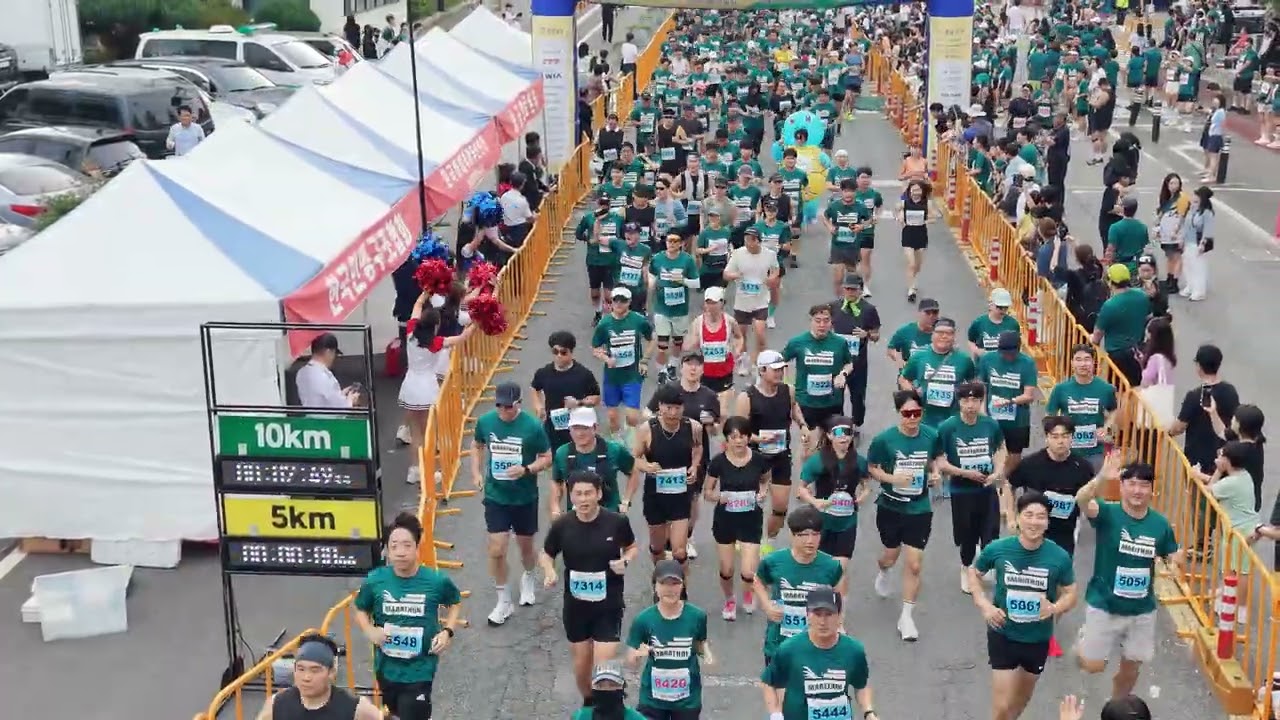 4k 경남마라톤 10k 출발영상 본인찾기