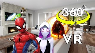 360° VR | Funny Video | SpiderMan, Spider Gwen...