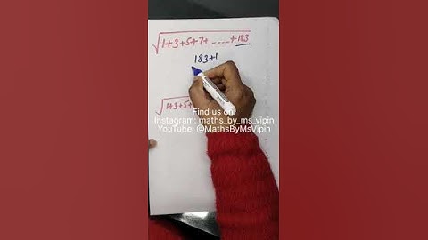how to find square root of sum of odd numbers