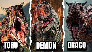 All 6 Carnotaurs In Juric World