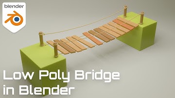Low poly bridge in blender | Blender tutorial | Eevee render