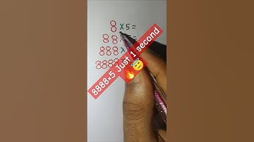 😱 Mind-Blowing Trick to Multiply 88, 888, 8888 by 5 in Just 1 Second! 🔥 #shorts  #trending
