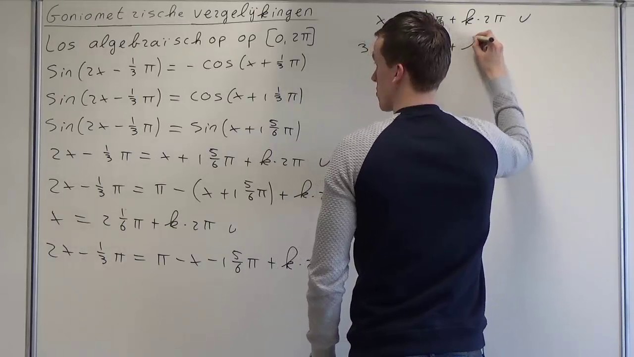 Goniometrische Vergelijkingen Deel Iv (Vwo Wiskunde B) - Youtube