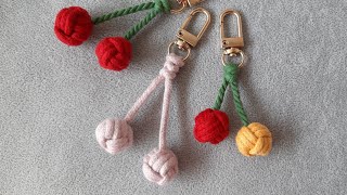 猴拳結鑰匙圈吊飾 How to make a monkey fist knot key fob