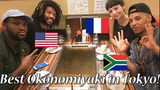 【きじ】外国人クリエーター達とお好み焼きを完食！/ Okonomiyaki in Tokyo