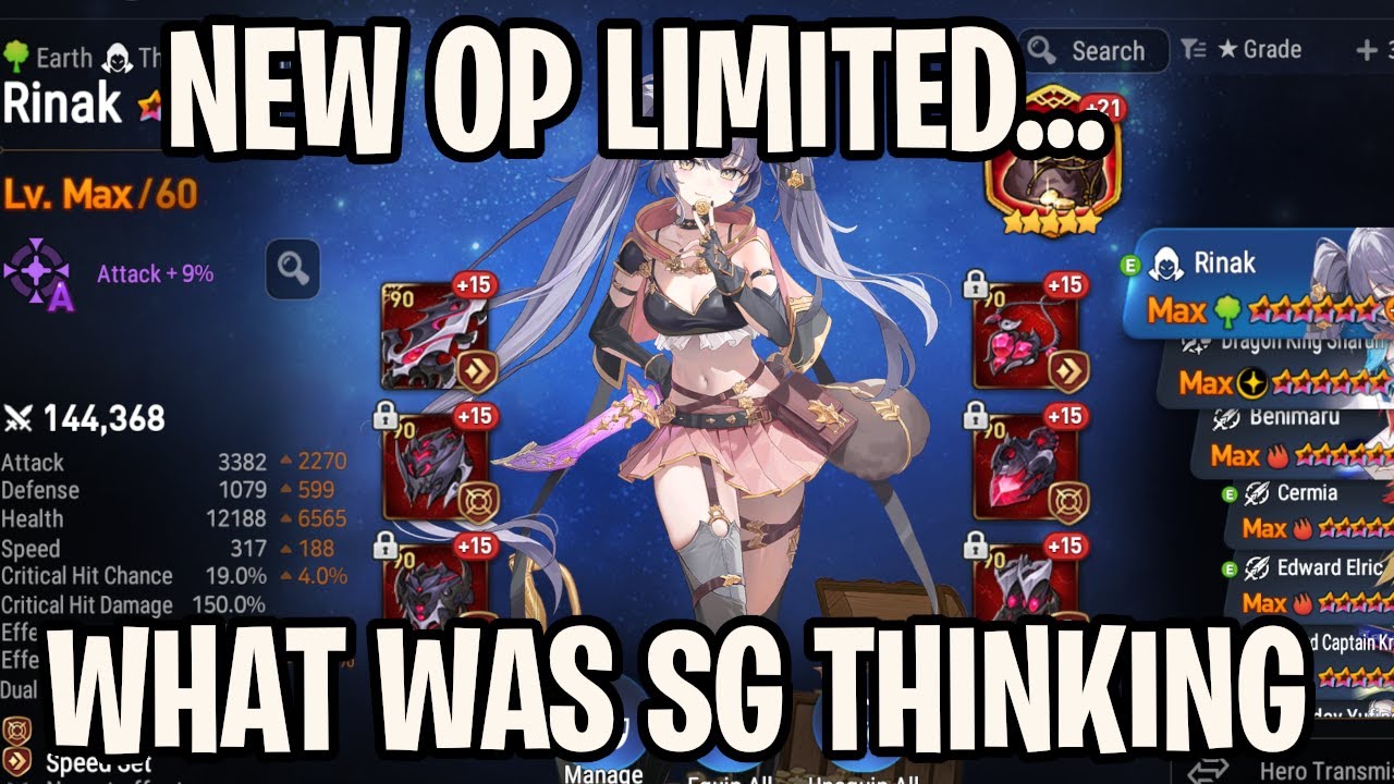 Rinak is INSANE? Build and Showcase [Epic Seven] - YouTube