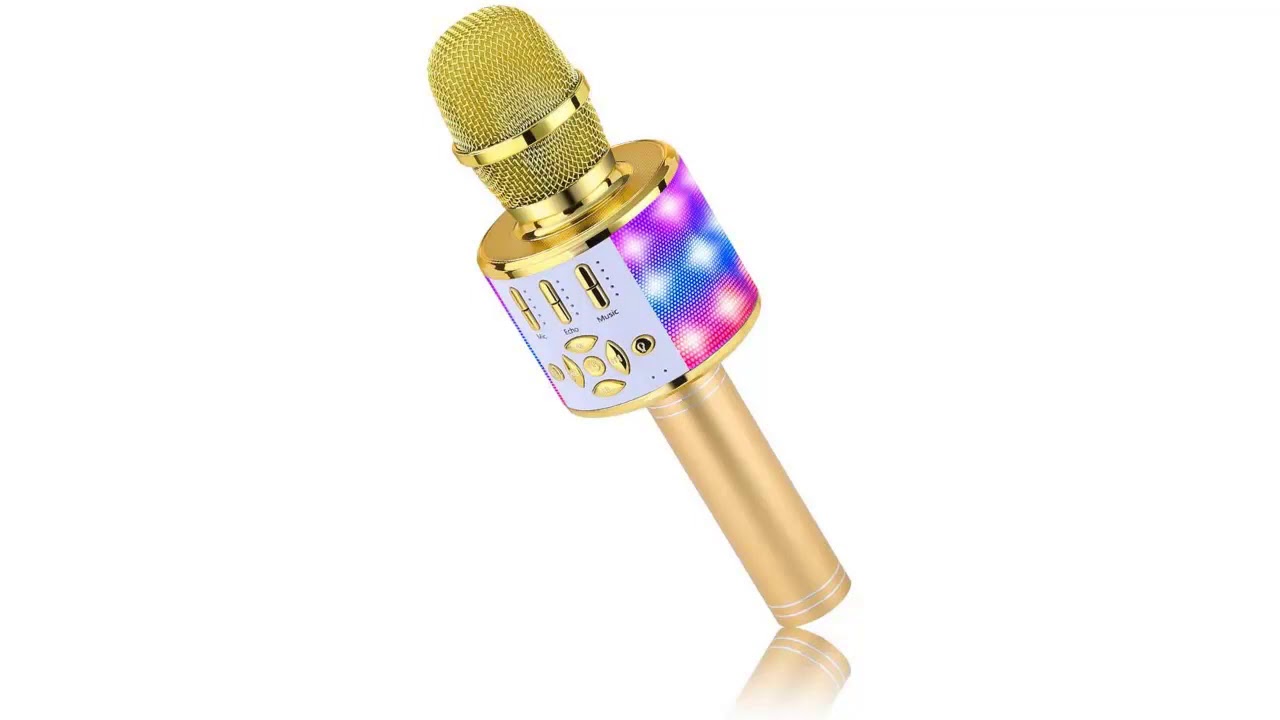 Karaoke Mikrofon Gesangsmaschine für Erwachsene Mikrofon für Kinder Drahtlos BONAOK Magic Sound Karaoke-Mikrofon für Party/Outdoor/Reisen 4 in 1 Bluetooth Karaoke Maschine Rosa 