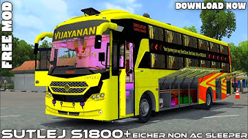 SUTLEJ S1800+ EICHER Non AC Sleeper in Bus Simulator Indonesia #bus #bussid  #bussimulatorindonesia