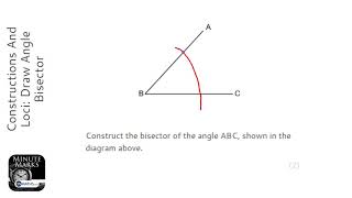 Constructing an angle - Loci and constructions – WJEC - GCSE Maths