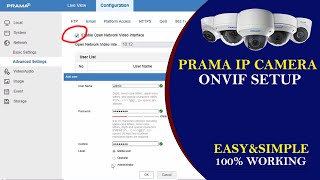 PRAMA IP CAMERA ONVIF SETUP | prama ip camera onvif setup screenshot 4