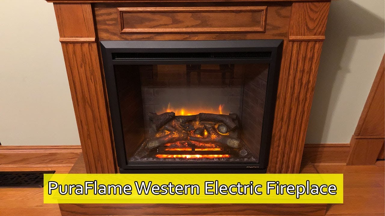 Review PuraFlame Western Electric Fireplace - YouTube