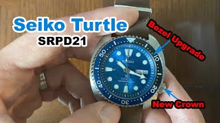 Seiko Turtle &quot;Save the Ocean&quot; SRPD21Review -  New Bezel and Crown Update!