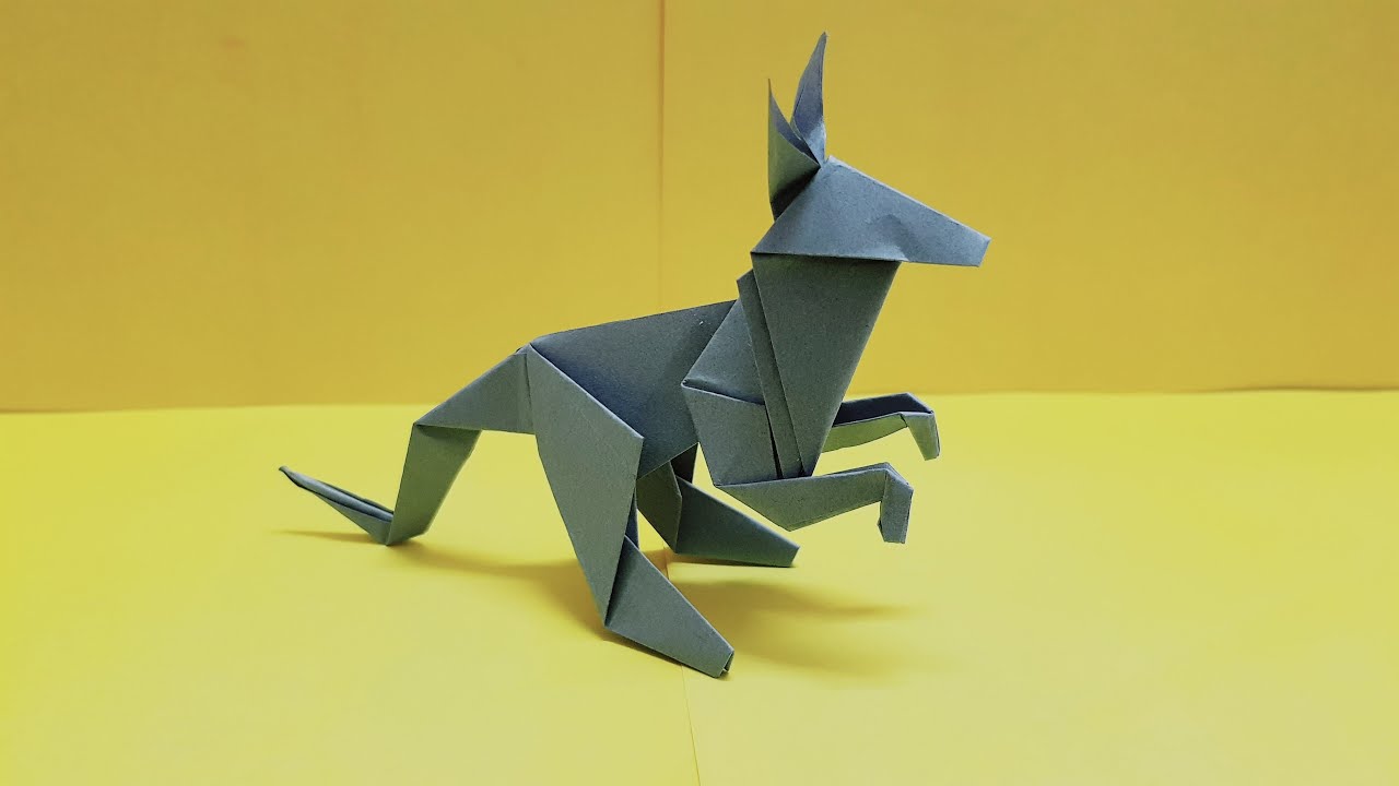 ORIGAMI KANGAROO How to make a paper kangaroo Hướng dẫn gấp con
