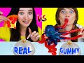 ASMR GUMMY FOOD VS REAL FOOD CHALLENGE #4 EATING SOUNDS LILIBU