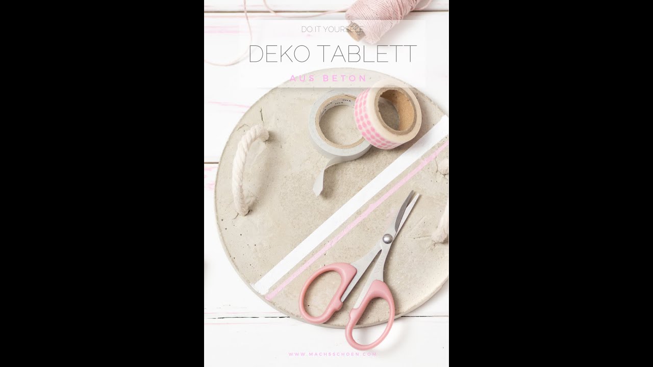 YouTube Beton Selbermachen Tablett DIY- - aus Deko