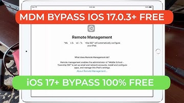 MDM Bypass FREE iOS 17.0 16.0 or lower iOS 2025 - FREE Remote Management ALL APPLE DEVICES