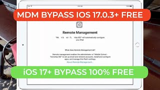 MDM Bypass FREE iOS 17.2.1 or lower ios 2024 - FREE Remote Management ALL APPLE DEVICES