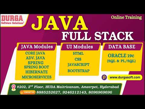 JAVA FULL STACK Online Training @ DURGASOFT