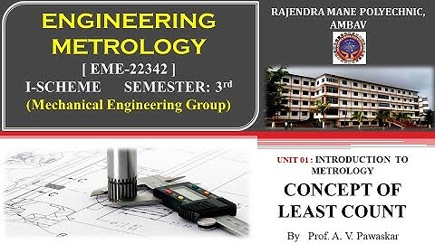 CONCEPT OF LEAST COUNT (Introduction To Metrology Part-03)