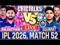 🔴 RR vs GT, IPL 2026 Live Cricket Match Today Score Commentary, Rajasthan vs Gujarat, Last 7