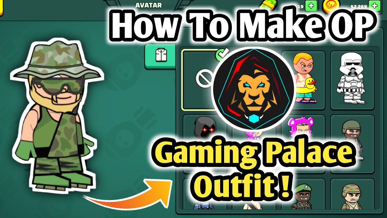 😍How to Make OP Outfit of Gaming Palace | Mini Militia | Grenade Killers | Doodle Army 2 | Da2