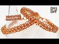 Twisted braided bracelet | thick bangles | Unisex | How to make | Wire Jewelry | DIY 592