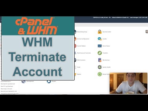 WHM / cPanel: Terminate Account in WHM