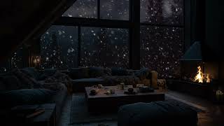 Drift Into Deep Relaxation in a Cabin Hidden in the Snow with Soft Fire and Gentle Ambience